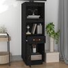 vidaXL Skříň highboard černá 34x40x108,5 cm masivní borové dřevo