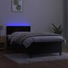 vidaXL Box spring postel s matrac&iacute; a LED čern&aacute; 80 x 200 cm samet