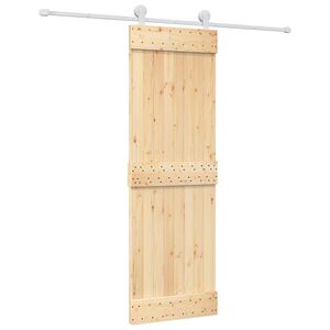 vidaXL Posuvn&eacute; dveře 70 x 210 cm Masivn&iacute; borov&eacute; dřevo (neupraven&eacute;)