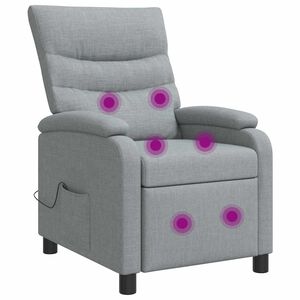 vidaXL Mas&aacute;žn&iacute; polohovac&iacute; křeslo Světle &scaron;ed&aacute; Textil