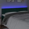 vidaXL Čelo postele s LED tmavě zelen&eacute; 200x5x78/88 cm samet