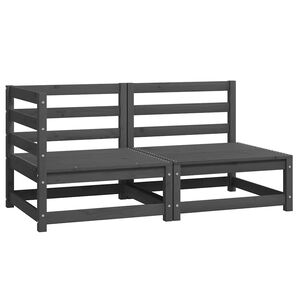 vidaXL 2d&iacute;ln&aacute; zahradn&iacute; sedac&iacute; souprava &scaron;ed&aacute; masivn&iacute; borovice