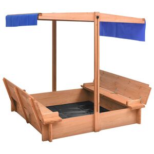 vidaXL P&iacute;skovi&scaron;tě se stř&iacute;&scaron;kou jedlov&eacute; dřevo 112 x 112 x 112 cm