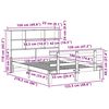 vidaXL Postel s knihovnou bez matrace b&iacute;l&aacute; 120x190 cm masivn&iacute; borovice