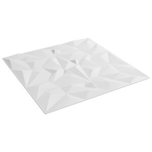 vidaXL N&aacute;stěnn&eacute; panely 12 ks 50 x 50 cm B&iacute;l&aacute; XPS pěna