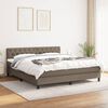 vidaXL Box spring postel s matrac&iacute; taupe 160x200 cm textil