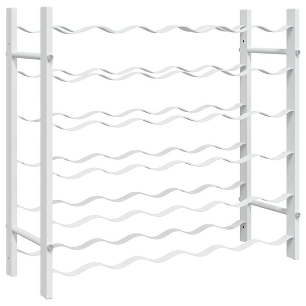 vidaXL Stojan na v&iacute;no na 36 lahv&iacute; b&iacute;l&yacute; kov