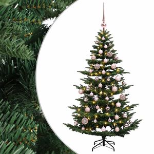 vidaXL Uměl&yacute; v&aacute;nočn&iacute; stromek s v&aacute;nočn&iacute;mi koulemi 120 cm 150 LED