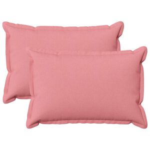 vidaXL Povlak na pol&scaron;t&aacute;ř 2 pcs HOUTEN Růžov&aacute; 40 x 60 cm Fale&scaron;n&yacute; len