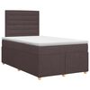vidaXL Postel boxspring s matrac&iacute; Tmavě hněd&aacute; 120 x 200 cm Textil