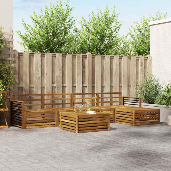 vidaXL Venkovn&iacute; pohovkov&aacute; souprava 6 pcs Př&iacute;rodn&iacute;