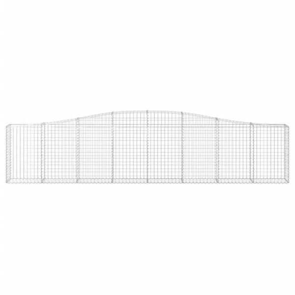 vidaXL Klenuté gabionové koše 3 ks 400x30x80/100 cm pozinkované železo