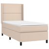 vidaXL Box spring postel s matrac&iacute; cappuccino 100x200 cm uměl&aacute; kůže
