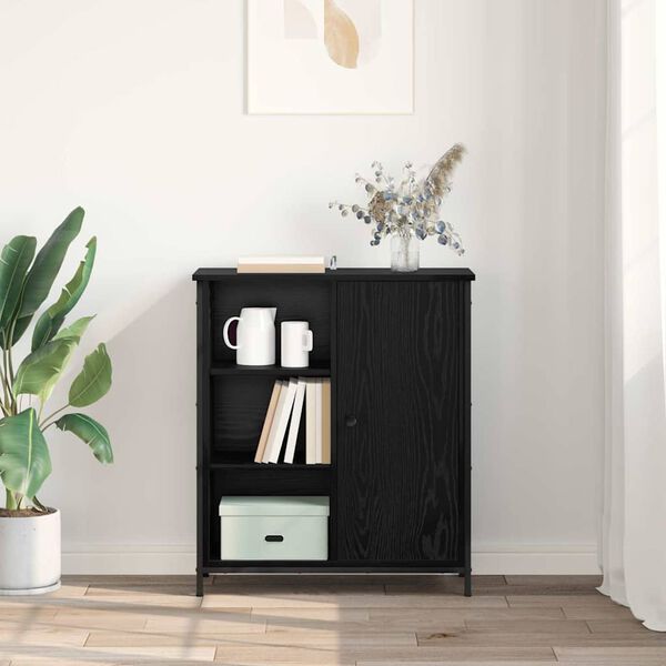 vidaXL Serv&iacute;rovac&iacute; skř&iacute;ň Čern&yacute; dub 70 x 30 x 80 cm kompozitn&iacute; dřevo