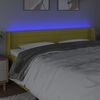 vidaXL Čelo postele s LED zelen&eacute; 163 x 16 x 78/88 cm textil
