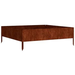 vidaXL Zahradn&iacute; vyv&yacute;&scaron;en&yacute; z&aacute;hon 100 x 100 x 33,5 cm cortenov&aacute; ocel