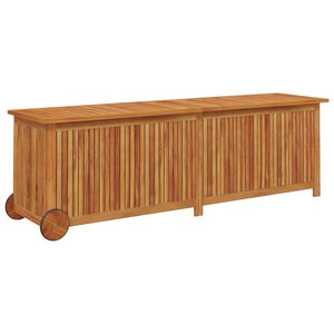 vidaXL Zahradn&iacute; &uacute;ložn&yacute; box s kolečky 150 x 50 x 58 cm masivn&iacute; ak&aacute;cie
