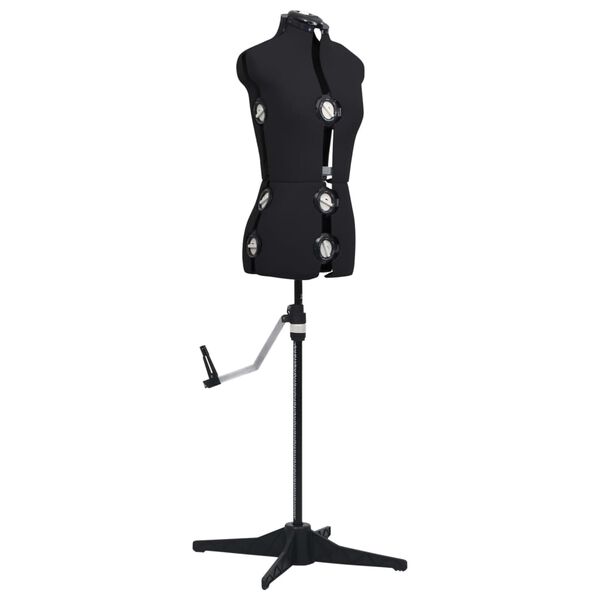 vidaXL Nastavitelná dámská figurína černá S vel. 33–40