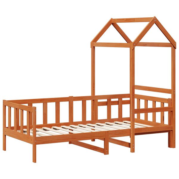 vidaXL Sada denn&iacute; postele 2 pcs Voskově hněd&aacute; Masivn&iacute; borov&eacute; dřevo