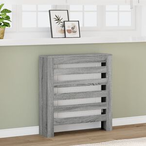 vidaXL Kryt na radi&aacute;tor &scaron;ed&yacute; sonoma 78 x 20 x 82 cm kompozitn&iacute; dřevo