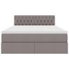 vidaXL Postel s &uacute;ložn&yacute;m prostorem a matrac&iacute; s čelo Taupe 140 x 200 cm