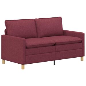 vidaXL Pohovka V&iacute;no Červen&eacute; Textil