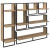 vidaXL Sada n&aacute;stěnn&yacute;ch polic N&aacute;stěnn&aacute; mont&aacute;ž 6 pcs Artisanov&yacute; dub