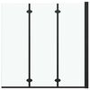 vidaXL Skl&aacute;dac&iacute; sprchov&yacute; kout se 3 panely ESG 130 x 138 cm čern&yacute;