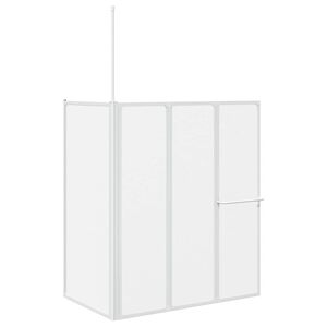 vidaXL Sprchov&aacute; a vanov&aacute; z&aacute;stěna tvar L 70x120x137cm 4 panely skl&aacute;dac&iacute;