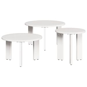 vidaXL Konferenčn&iacute; stolek 3 ks B&iacute;l&aacute; 47,5 x 47,5 x 27 cm