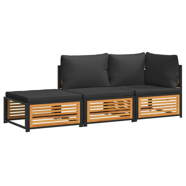 vidaXL 3d&iacute;ln&aacute; zahradn&iacute; sedac&iacute; souprava s podu&scaron;kami masivn&iacute; ak&aacute;cie