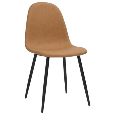 vidaXL Jídelní židle 4 ks 45 x 53,5 x 83 cm světle hnědé umělá kůže