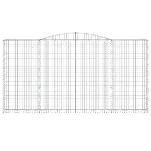 vidaXL Klenut&eacute; gabionov&eacute; ko&scaron;e 9 ks 400x30x200/220cm pozinkovan&eacute; železo