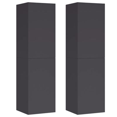 vidaXL TV stolky 2 ks šedé 30,5 x 30 x 110 cm dřevotříska
