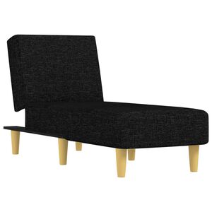 vidaXL Leno&scaron;ka čern&aacute; textil