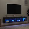 vidaXL TV skř&iacute;ňky s LED osvětlen&iacute;m 2 ks čern&eacute; 80 x 30 x 30 cm