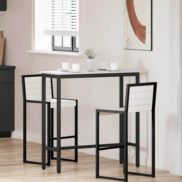 vidaXL stůl B&iacute;l&aacute; 100 x 40 x 101 cm Inžen&yacute;rsk&eacute; dřevo a ocel