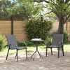 vidaXL Zahradní bistro set 3 pcs Šedá Ocel