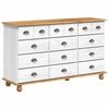 vidaXL Komoda ASKIM B&iacute;l&aacute; 79 x 40 x 133,5 cm Masivn&iacute; borov&eacute; dřevo
