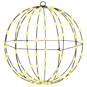 vidaXL Koule Tepl&aacute; b&iacute;l&aacute; 40 x 40 x 42 cm Kov 120 LED