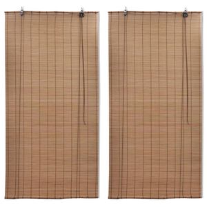 vidaXL Zatemňovac&iacute; rolety z bambusu 2 ks 150 x 220 cm hněd&eacute;