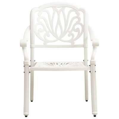 vidaXL Zahradní židle 2 ks litý hliník bílé