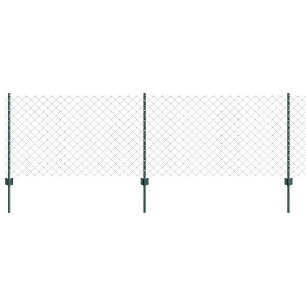 vidaXL Plot a sloupek Zelen&aacute; 0,8 x 10 m Ocel