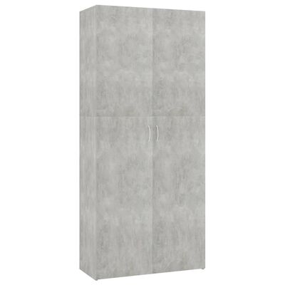vidaXL Botník betonově šedý 80 x 35,5 x 180 cm dřevotříska