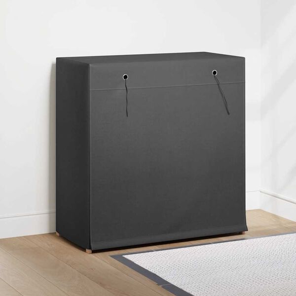 vidaXL Botn&iacute;k s potahem &scaron;ed&yacute; 79 x 40 x 80 cm textil