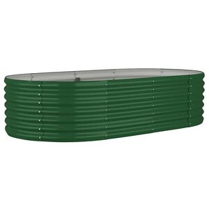 vidaXL Vyv&yacute;&scaron;en&yacute; z&aacute;hon pozinkovan&aacute; ocel 152x80x36 cm zelen&yacute;