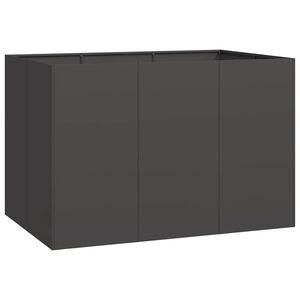 vidaXL Truhl&iacute;k čern&yacute; 120x80x80 cm ocel