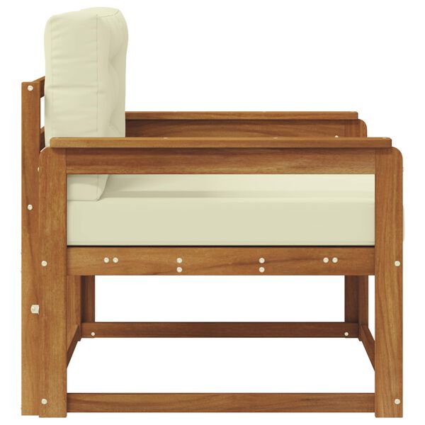 vidaXL Venkovn&iacute; středn&iacute; pohovka Masivn&iacute; ak&aacute;tov&eacute; dřevo Př&iacute;rodn&iacute;