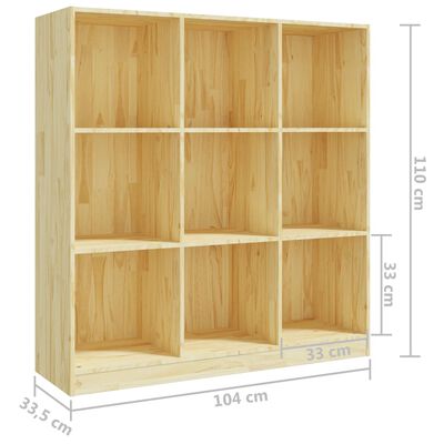 vidaXL Knihovna / dělicí stěna 104 x 33,5 x 110 cm masivní borovice
