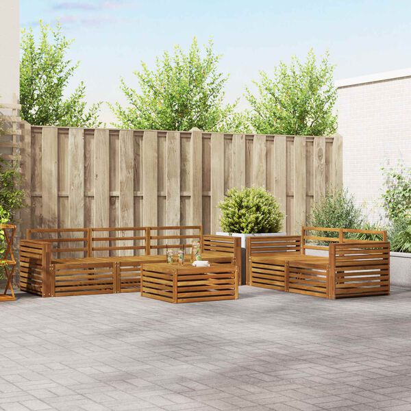 vidaXL Venkovn&iacute; pohovkov&aacute; souprava 6 pcs Př&iacute;rodn&iacute;